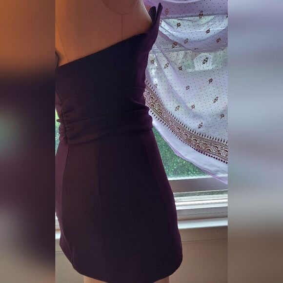 NWT - NBD Lizette Mini Dress with Belt Purple Ponte Fabric Size S - Picture 10 of 13